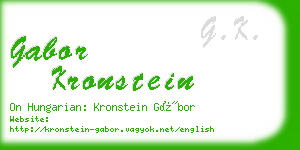 gabor kronstein business card